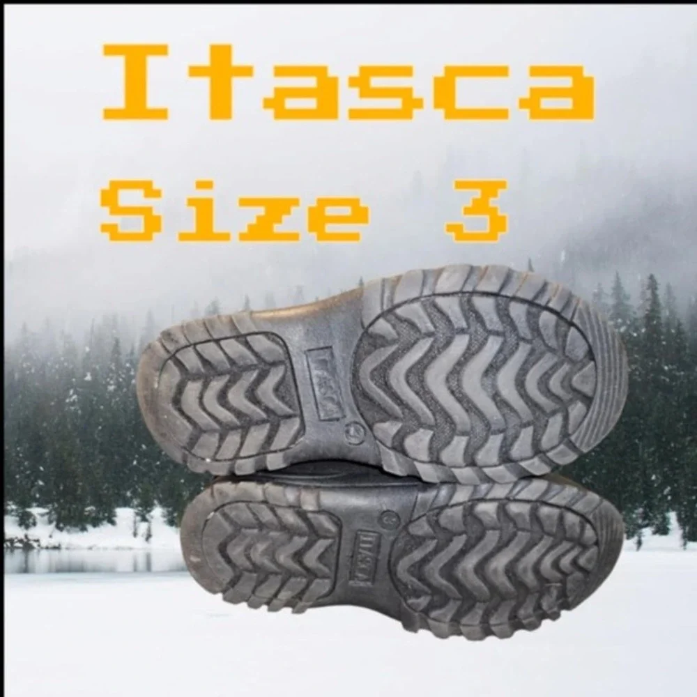 Boy's Itasca Brown Camo Leather Boots Zip‎ Up Size 3 (4505)